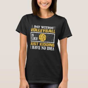 Camiseta Um Dia Sem Voleibol É Como Brincar Que Eu Tenho