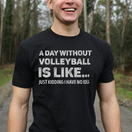 Camiseta Um Dia Sem Voleibol É Como Voleibol Engraçado