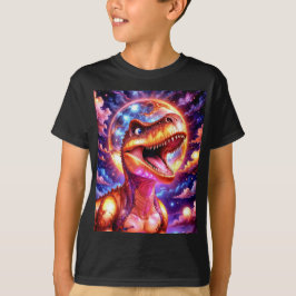 Camiseta Um Dino Colorido E Adorável