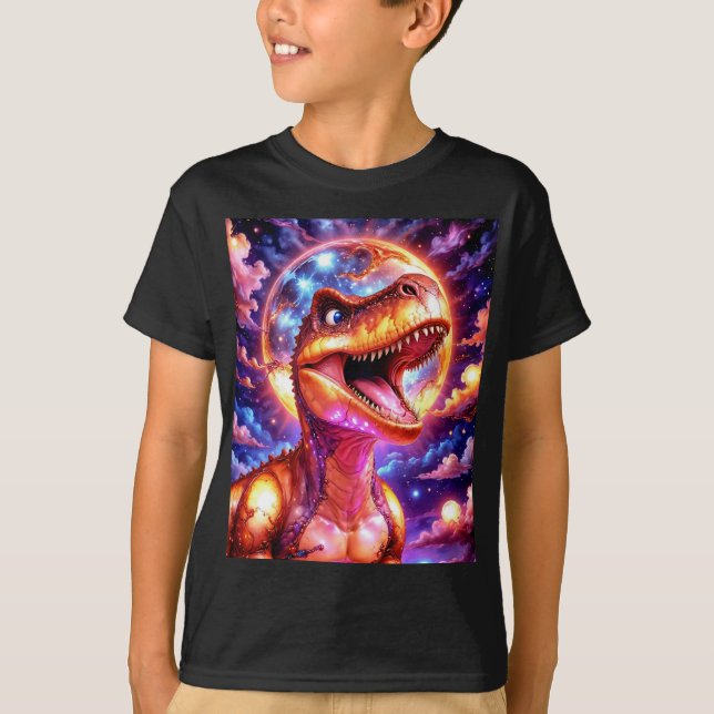Camiseta Um Dino Colorido E Adorável (Frente)