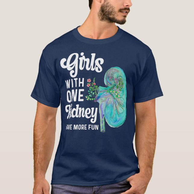 Camiseta Um Doador de Rins Transplante Enfermeiro Diálise T (Frente)