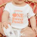 Camiseta Um Doce Peach Orange Primeiro Partido primeiro ani<br><div class="desc">Esta é uma doce Camiseta de Bebê do Primeiro primeiro aniversario,  Peach Orange!</div>