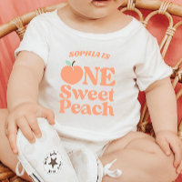 Um Doce Peach Orange Primeiro Partido primeiro ani
