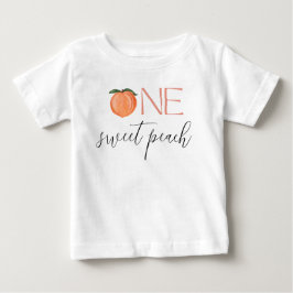 Camiseta Um Doce Pêssego Primeiro Aniversário