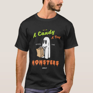 Camiseta Um doce por dia Mantenha os monstros longe