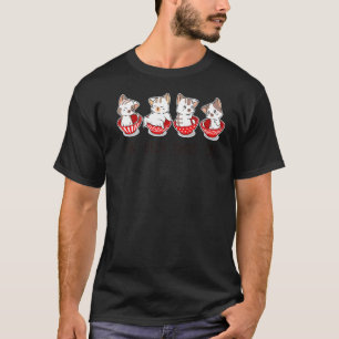 Camiseta Um Dois Três Gato  Gato Francês  Gato Meow Pet Kit