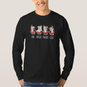 Camiseta Um Dois Três Gato Gato Francês Gato Pet Kittens