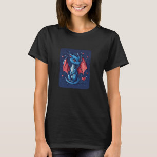 Camiseta Um Dragão Fofo que Traz um Visual de Vibrações Ado