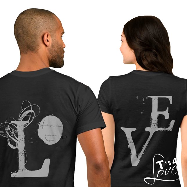 Camiseta Um Dunk Slam por Amor! Casais Correspondentes (LO + VE Matching Couples T-Shirts – A Slam Dunk for Love! Shirts sold separate.)