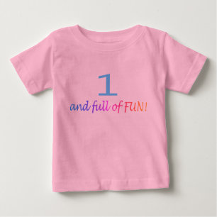 Camiseta Um e cheio do divertimento (cor)