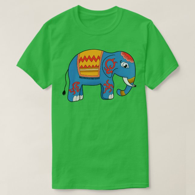 Camiseta Um Elefante Colorido (Frente do Design)