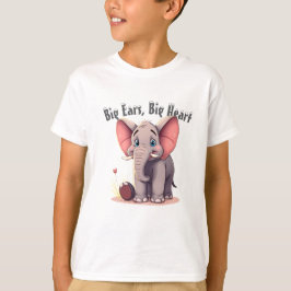 Camiseta Um Elefante Jovem Em Pé Pequeno