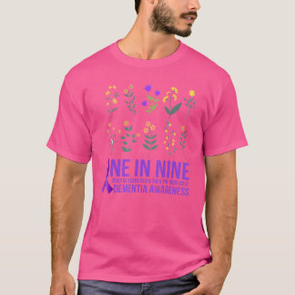Camiseta Um em 9 demências Sensibilizar Alzheimer