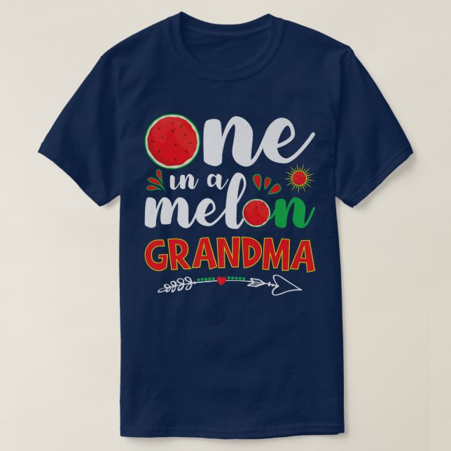 Camiseta Um em Melon Avó Engraçada Melancia Soma (Frente do Design)