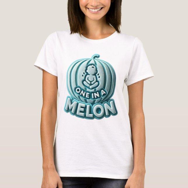 Camiseta Um em um Anúncio de Bebê Melon (Frente)