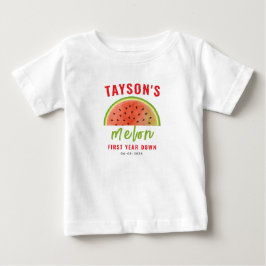 Camiseta Um em um Melão Aniversário de 1 ano – Melancia Fof
