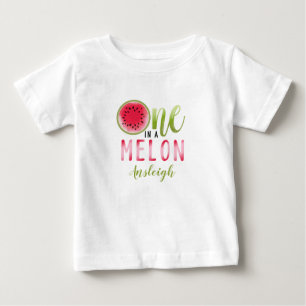 Camiseta Um Em Um Melão Melancia Primeiro Aniversário