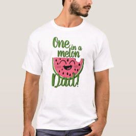 Camiseta Um em um Melão Pai Melancia Primeiro Aniversário