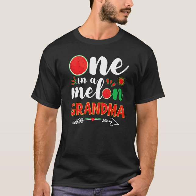 Camiseta Um Em Um Melão Vovó Melancia Vovó Vovó Vovó Verão  (Frente)