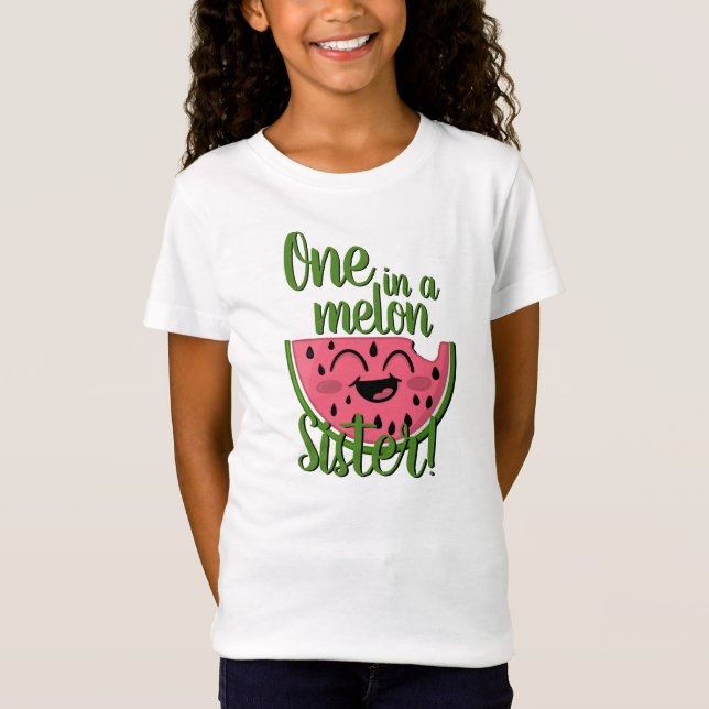 Camiseta Um em um Melon Sister Melmelão Primeiro Aniversári (Frente)