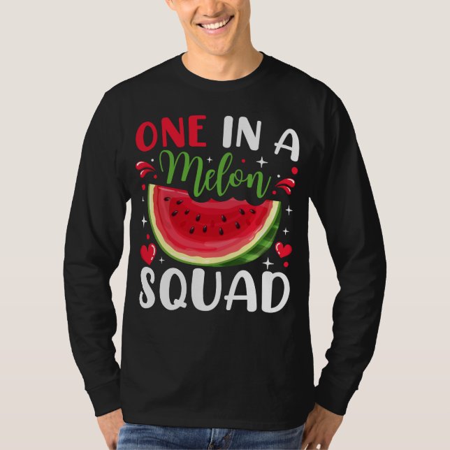 Camiseta Um em um Melon Squad B Day Party Men LS (Frente)