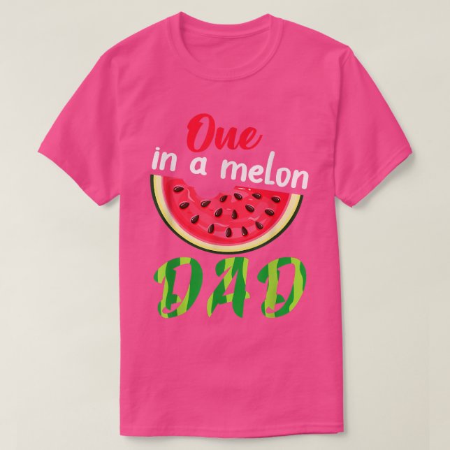 Camiseta Um Em Um Pai Melão Dada Fruta De Melancia Legal Fa (Frente do Design)