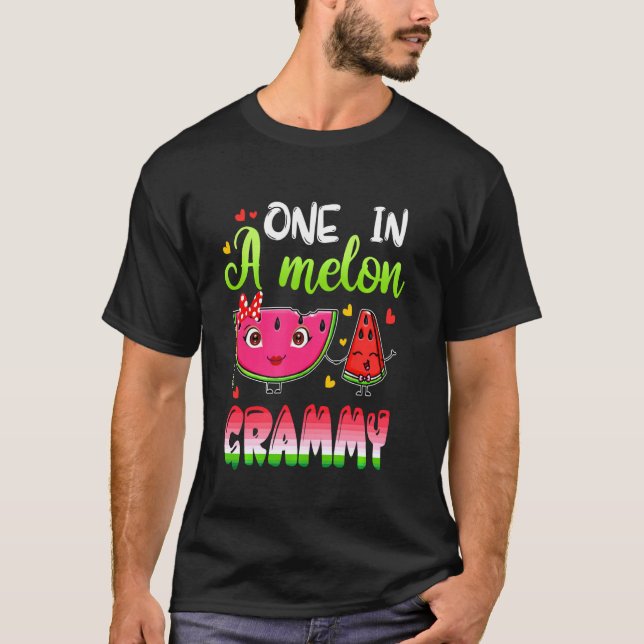 Camiseta Um Em Uma Arte Melon Grammy Engraçado Melancia (Frente)