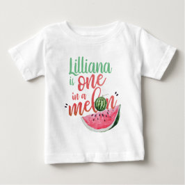Camiseta Um em uma Melon Watermelon Primeiro Aniversário
