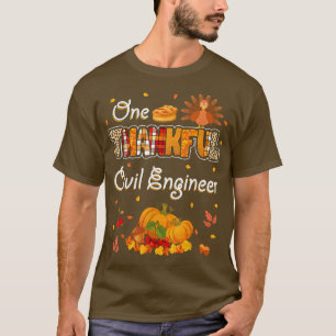 Camiseta Um Engenheiro civil agradecido outono de outono