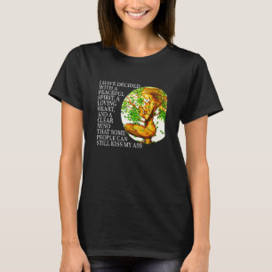Camiseta Um Espírito Pacífico Um Coração Adorável E Uma Men