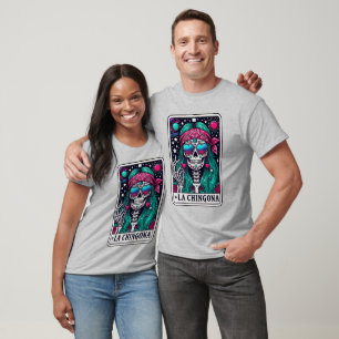 Camiseta Um esqueleto la Chingona tarot