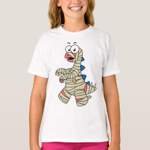 Camiseta Um Estegossauro De Cartoon Vestiu Como Uma Mamã.