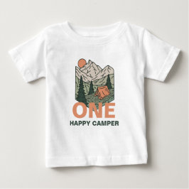 Camiseta Um Feliz Acampador Primeiro Aniversário 
