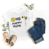 Um Feliz Cara Amarelo Sorria Primeiro Garoto De ru