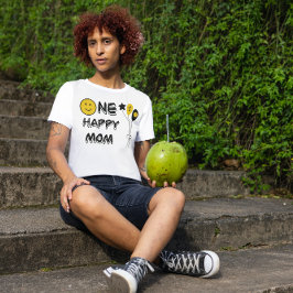 Camiseta Um Feliz Cara Amarelo Sorria Primeiro Garoto De ru