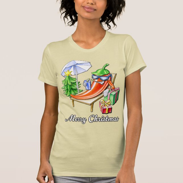 Camiseta Um Feliz Natal em Sunshade e Tree (Frente)
