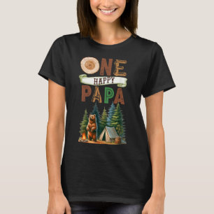 Camiseta Um Feliz Papai Camper Primeiro Aniversário Urso de