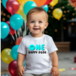 Camiseta Um Feliz primeiro aniversario Azul Sorriso<br><div class="desc">Estamos sempre a adicionar novas designs semanais!</div>