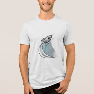 Camiseta Um foguete lançando
