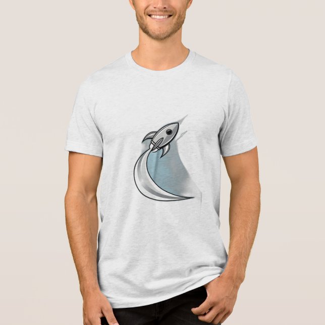 Camiseta Um foguete lançando (Frente)