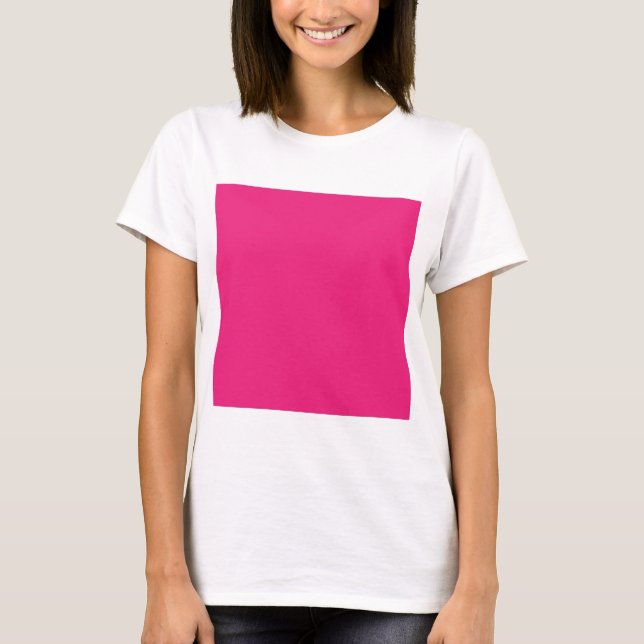 Camiseta um fundo cor-de-rosa com uma borda negra (Frente)