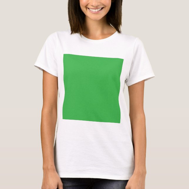 Camiseta um fundo verde com borda branca (Frente)