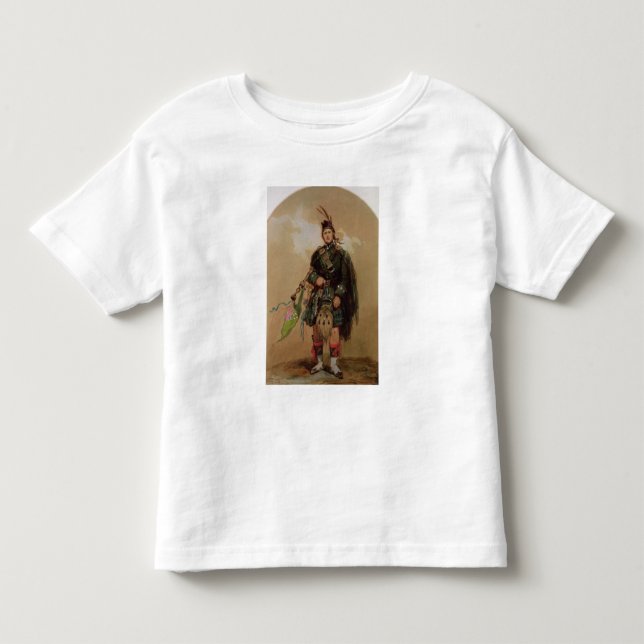 Camiseta Um gaiteiro dos 79.o escoceses em Chobham (Frente)