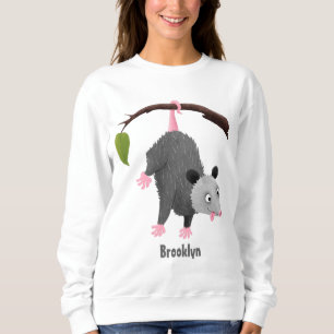 Camiseta Um gambá engraçado bonito pendurado na banda desen