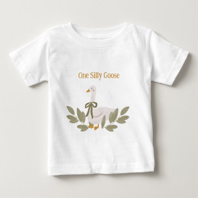 Camiseta Um ganso Bobo com girassóis girassosos (Frente)