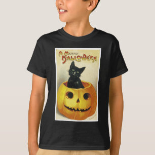 Camiseta Um gatinho alegre de Haloween