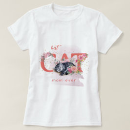 Camiseta Um Gatinho Sonolento Está Cercado Por Flores