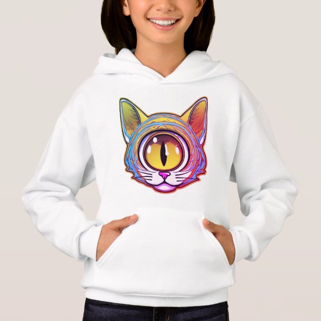Camiseta Um gato de olhos amarelos (Frente)