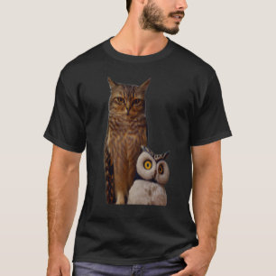 CAMISETA UM GATO E UMA CORUJA 1