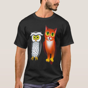 CAMISETA UM GATO E UMA CORUJA 4